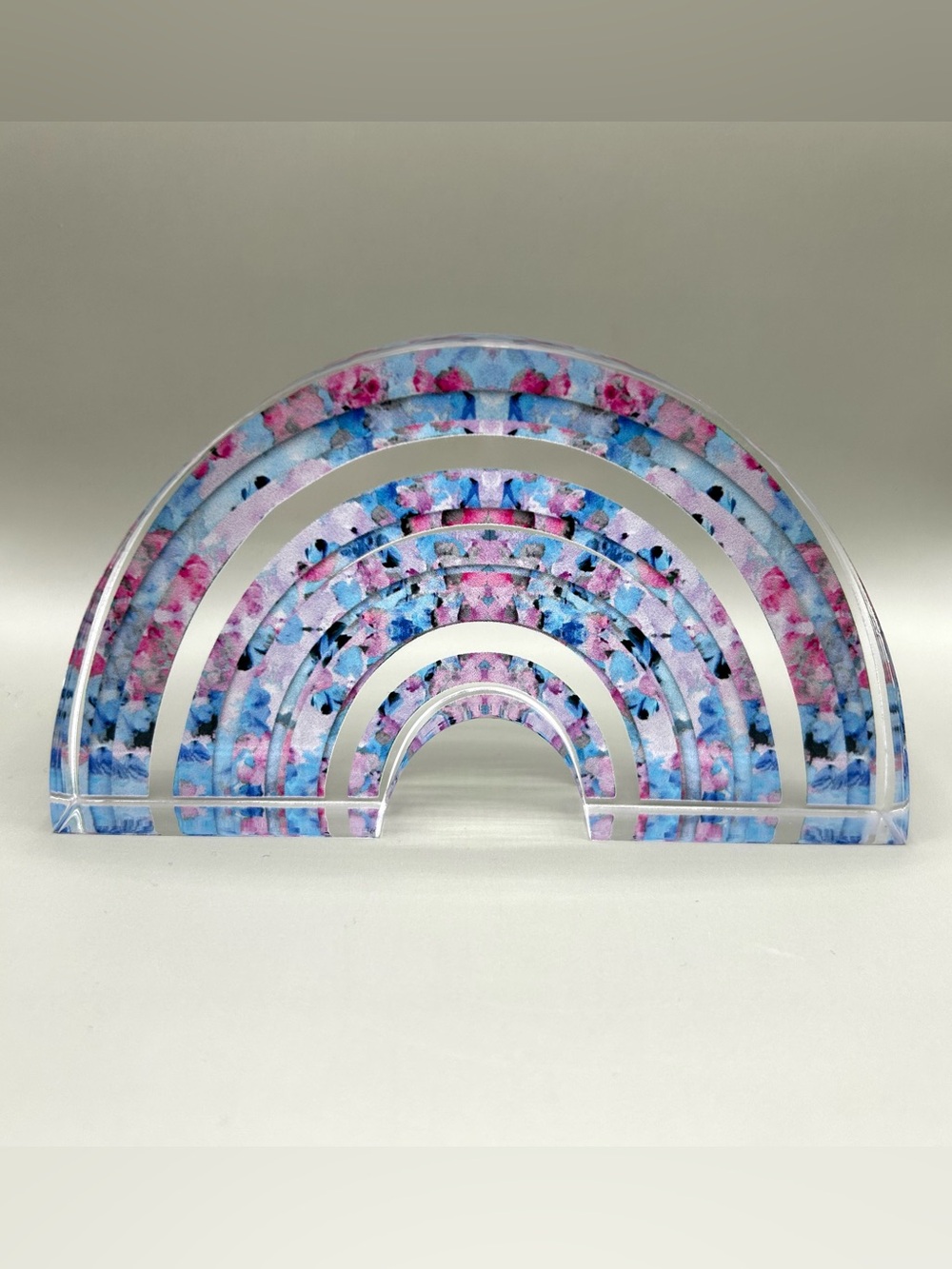 Acrylic Rainbow Block Shelf Decor Pink Blue Artist Designed Amanda Toppe Living